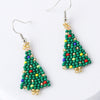 Beaded Christmas Tree Earrings