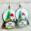 Christmas Themed Acrylic Dangle Earrings