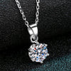 1 Carat Moissanite 925 Sterling Silver Necklace