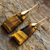 Handmade Geometrical Shape Natural Stone Dangle Earrings