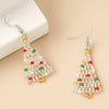 Beaded Christmas Tree Earrings