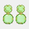 Geometrical Shape Zinc Alloy Frame Dangle Earrings