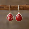 Copper Natural Stone Teardrop Shape Earrings