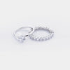 2 Piece Zircon 925 Sterling Silver Ring