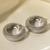 Scale Stainless Steel Cuff Earrings