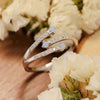 Moonstone Platinum-Plated Ring