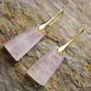 Handmade Geometrical Shape Natural Stone Dangle Earrings