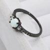 925 Sterling Silver Round Opal Ring