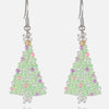 Beaded Christmas Tree Earrings