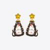 Rhinestone Alloy Cat Earrings