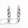 925 Sterling Silver Inlaid Zircon Huggie Earrings