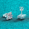 Four Leaf Clover 2 Carat Moissanite Stud Earrings