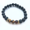 Lava Rock Stone Beads Bracelet Charm