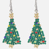 Beaded Christmas Tree Earrings