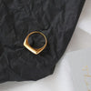 2021 Hot Sell Square Plain Ring: 18K Gold Plated Titanium Stainless Steel Jewelry