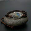 Rope Wrap Bracelet Natural Stones