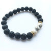 Lava Rock Stone Beads Bracelet Charm