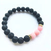 Lava Rock Stone Beads Bracelet Charm