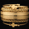 Cross Spanish Carving Bracelet Set