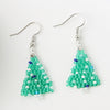 Beaded Christmas Tree Earrings