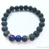 Lava Rock Stone Beads Bracelet Charm