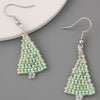 Beaded Christmas Tree Earrings