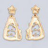 Rhinestone Alloy Cat Earrings