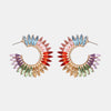 Zinc Alloy Acrylic C-Hoop Earrings