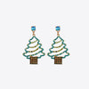 Rhinestone Alloy Christmas Tree Earrings