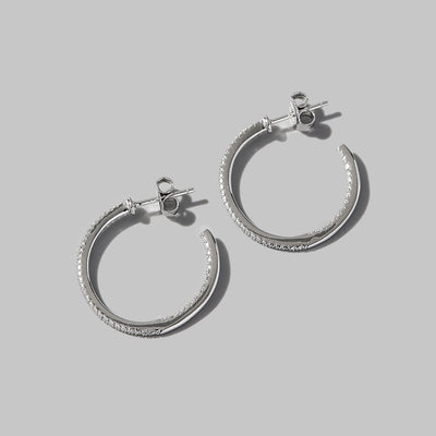 Zircon 925 Sterling Silver C-Hoop Earrings