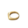 2021 Hot Sell Square Plain Ring: 18K Gold Plated Titanium Stainless Steel Jewelry